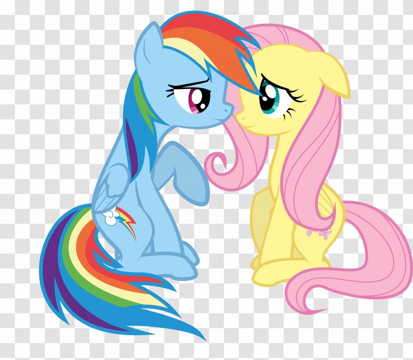 Rainbow Dash Fluttershy Pony Pinkie Pie DeviantArt - Silhouette - My Little Transparent PNG