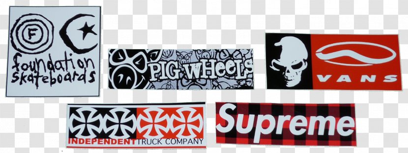 Logo Font Product Skateboard Brand - Sticker Supreme Transparent PNG