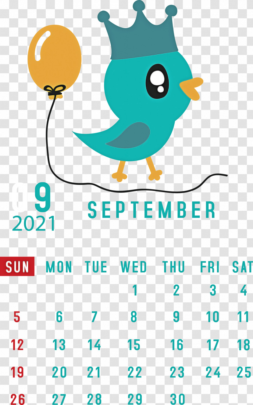 September 2021 Printable Calendar September 2021 Calendar Transparent PNG