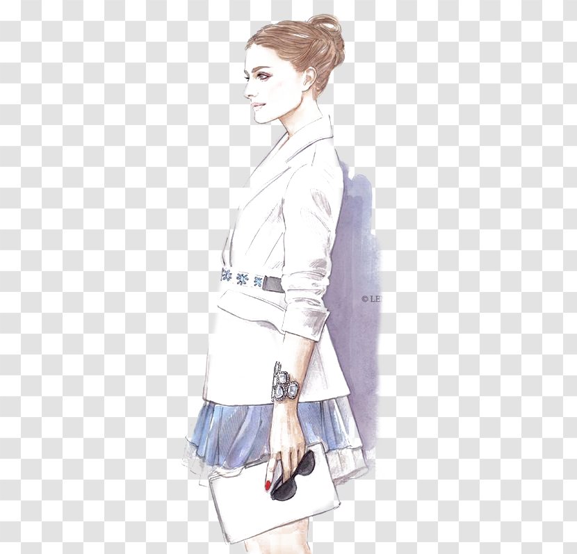 Visual Arts Fashion Illustration Drawing - Flower - White Suit Transparent PNG