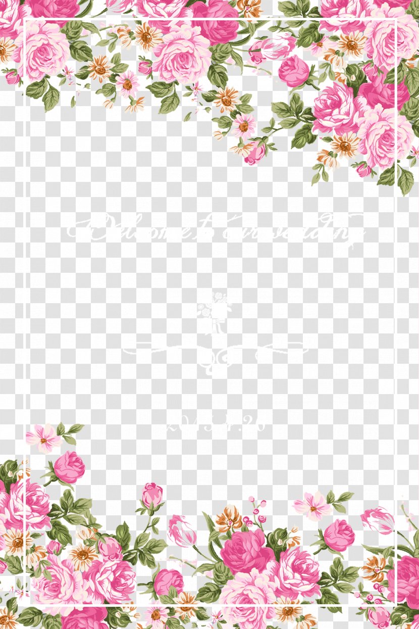 Wedding Invitation Flower - Material - Hand-painted Pink Transparent PNG