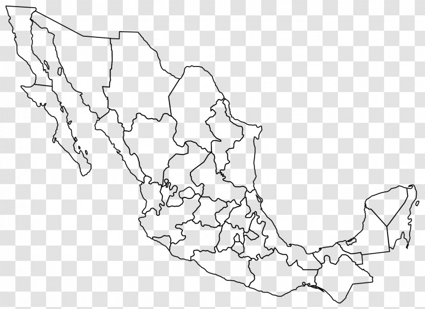 Mexico Blank Map World Clip Art - Mapa Polityczna Transparent PNG