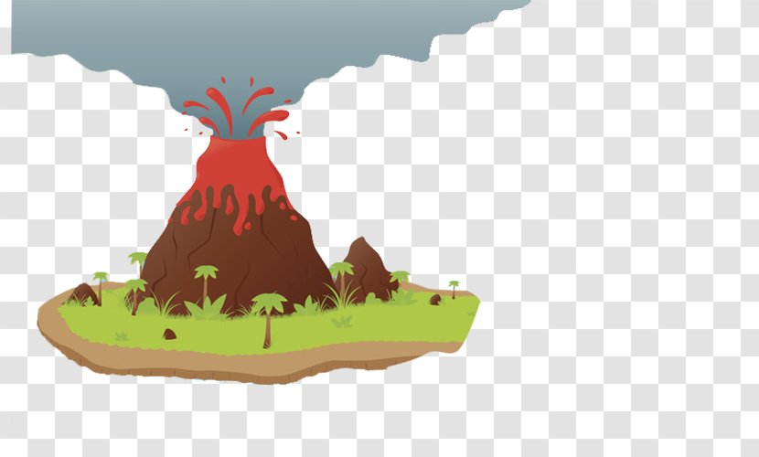Volcano Cartoon Magma Euclidean Vector - Rock - Picture Transparent PNG