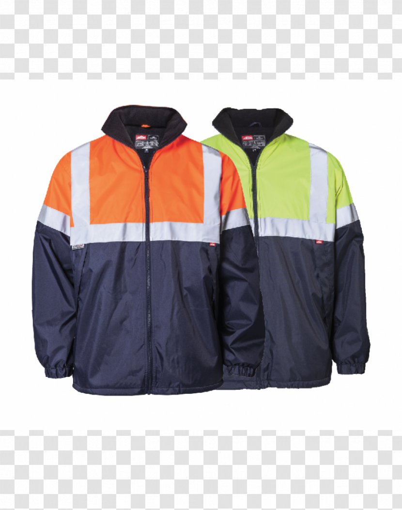Jacket Polar Fleece T-shirt High-visibility Clothing Workwear - Pocket - Reflective Hoops Transparent PNG
