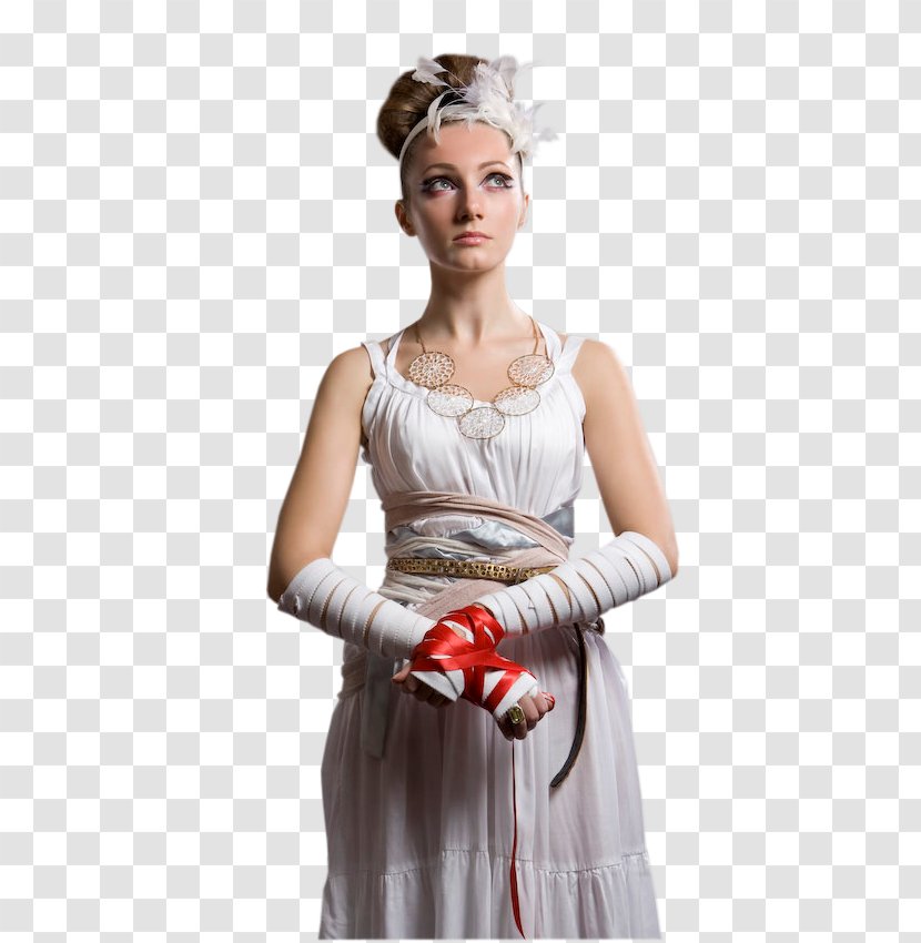 Headpiece Woman Painting Cocktail Dress Shoulder - Cartoon Transparent PNG