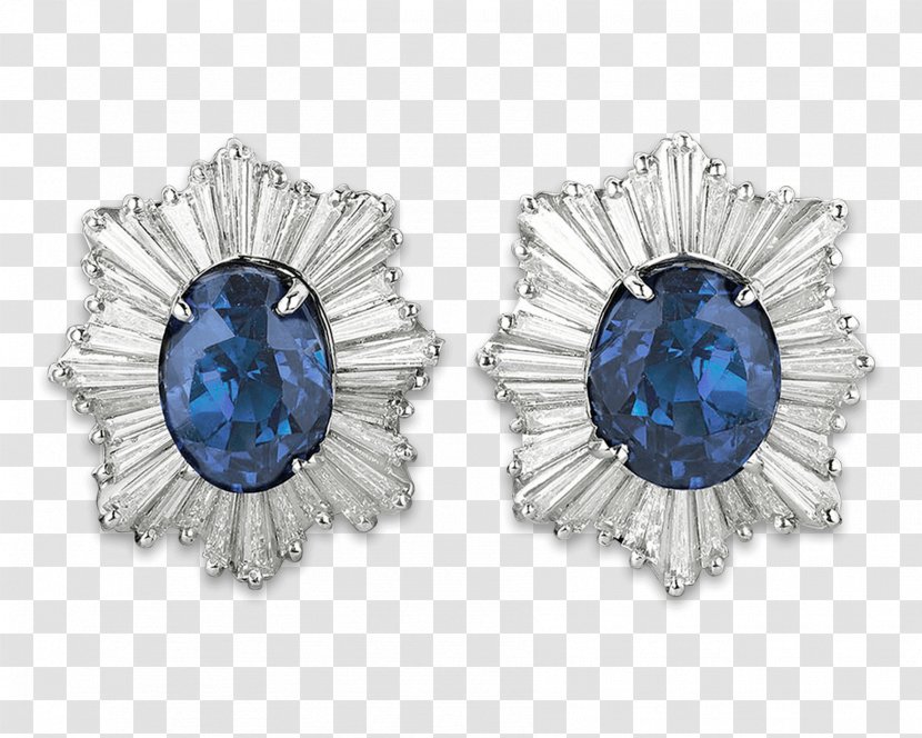 Sapphire Earring Jewellery Diamond Carat Transparent PNG