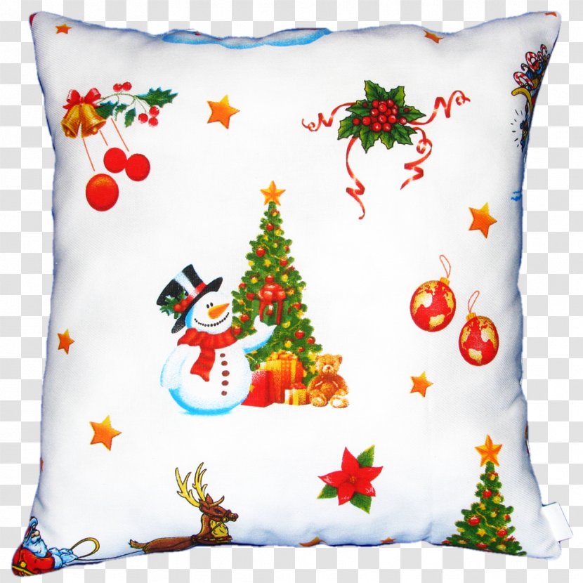 Throw Pillows Santa Claus Cushion Christmas - Material - Pillow Transparent PNG