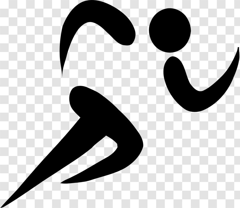 Olympic Games Running Symbols Track & Field Sports - Text - Runblackandwhite Transparent PNG