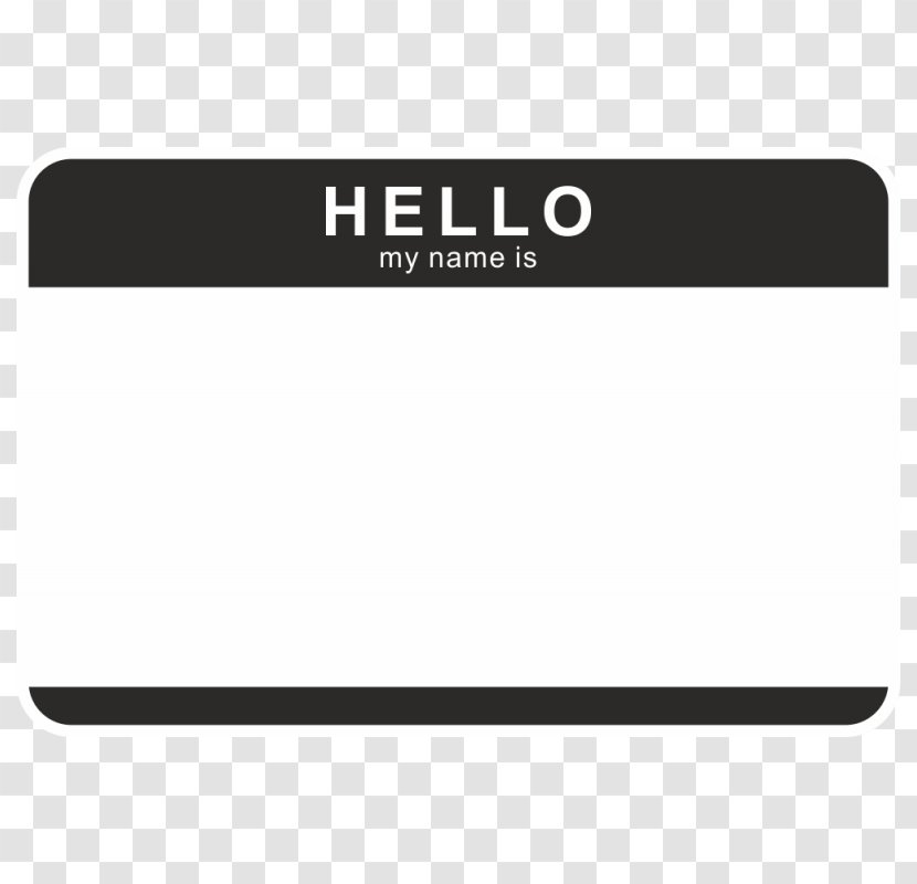 Bumper Sticker Name Tag Brand Car - Hello My Is Transparent PNG