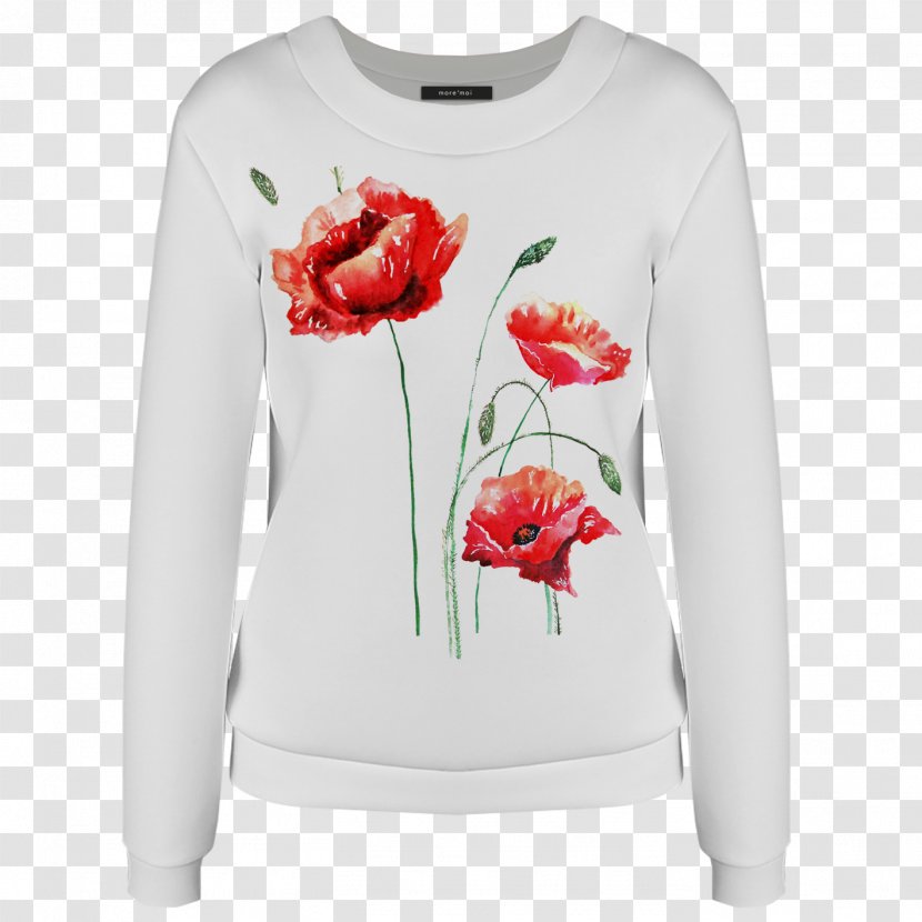 T-shirt Clothing Dress Top Sleeve - Flowering Plant - Red Poppies Transparent PNG
