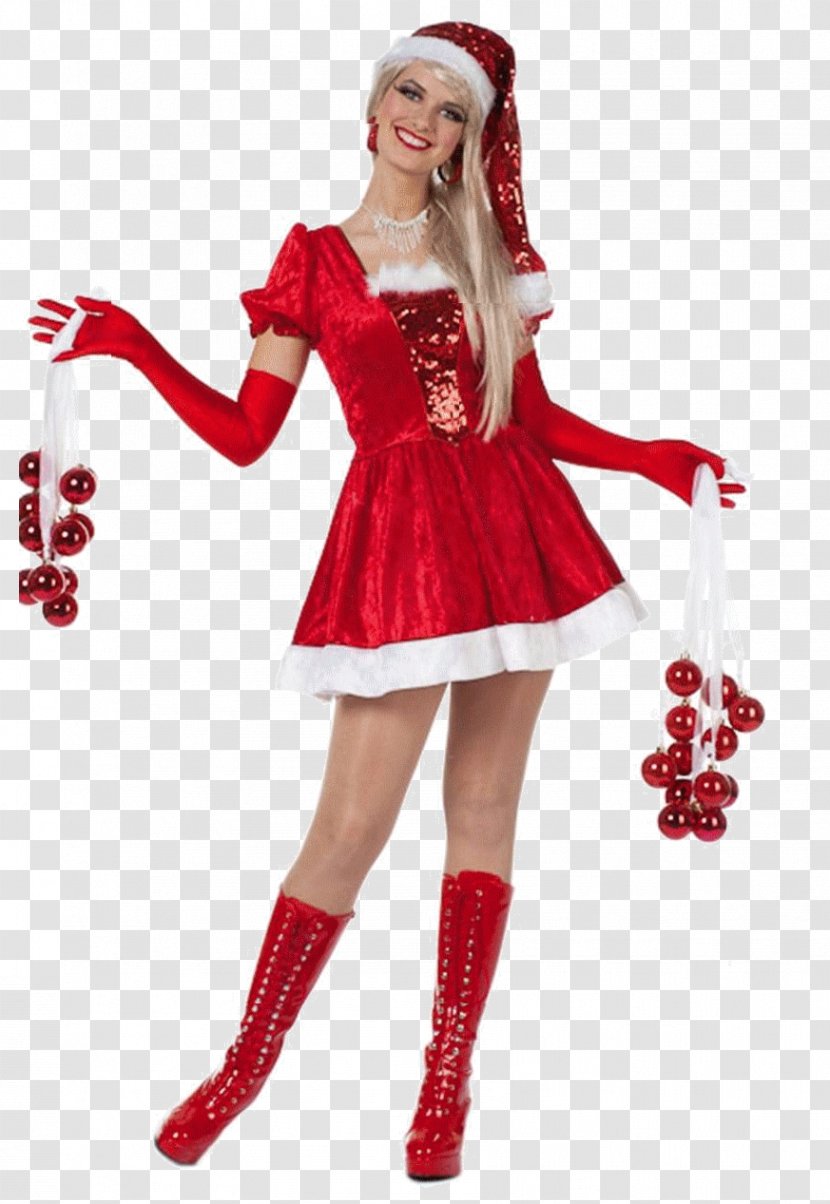 Santa Claus Dress Christmas Costume Party - Lace Transparent PNG