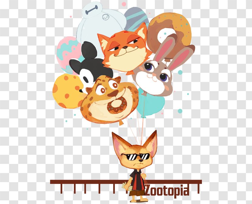 Finnick Nick Wilde Lt. Judy Hopps Officer Clawhauser The Walt Disney Company - Youtube - Crazy Critter Animal City Transparent PNG