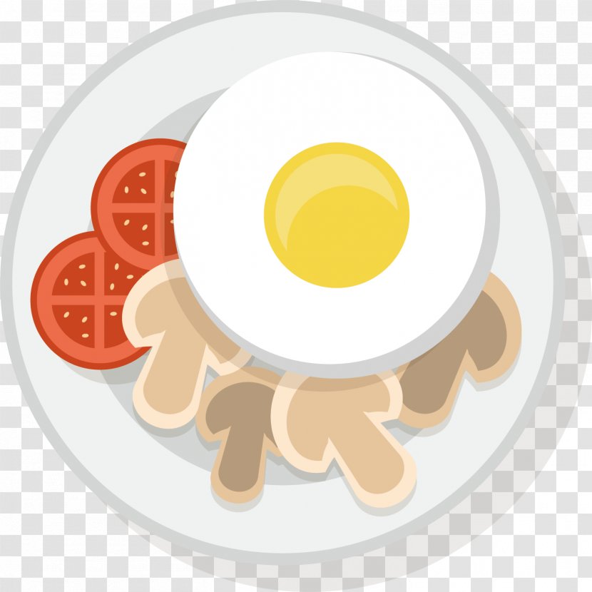 Fried Egg Breakfast Chicken - Vector Color Hand-painted Transparent PNG