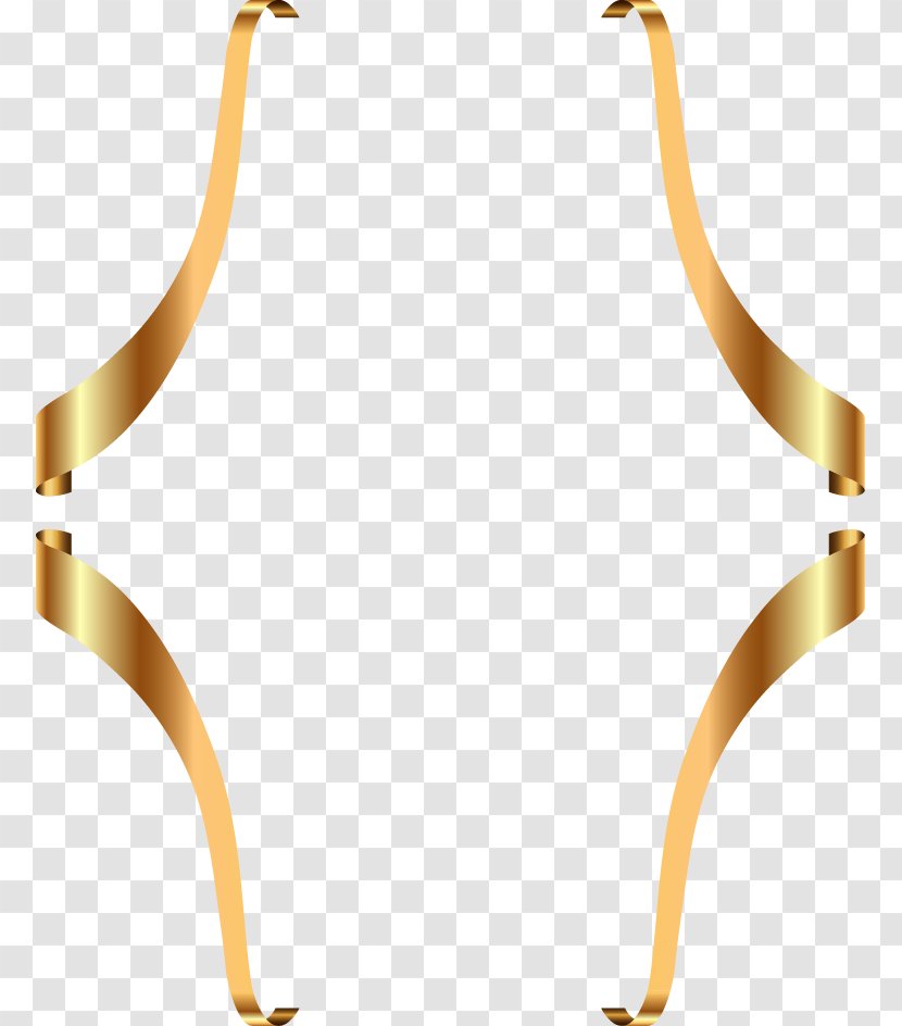Ribbon Texture Mapping Computer File - Gold Border Transparent PNG