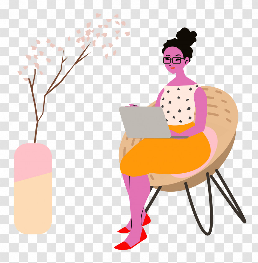 Alone Time Lady Computer Transparent PNG