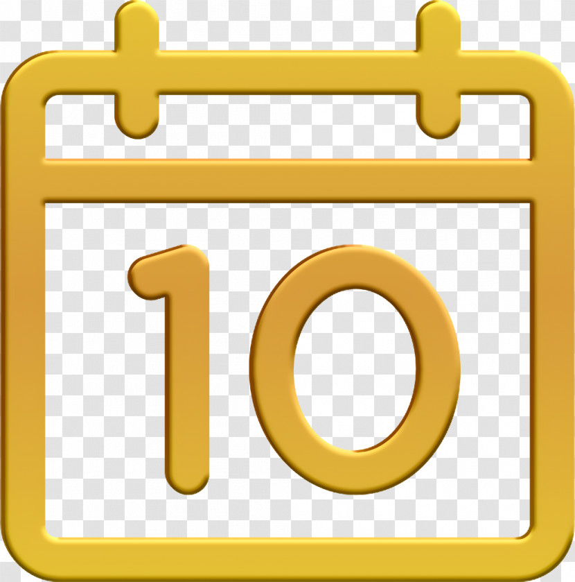 Day 10 On Calendar Page Icon Universal Interface Icon Event Icon Transparent PNG