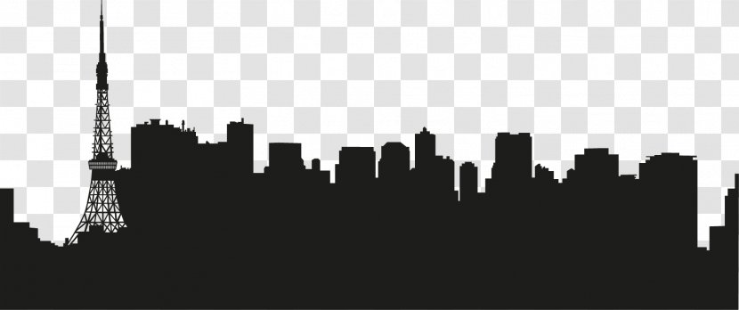 Clip Art Skyline Silhouette Vector Graphics - Urban Area Transparent PNG