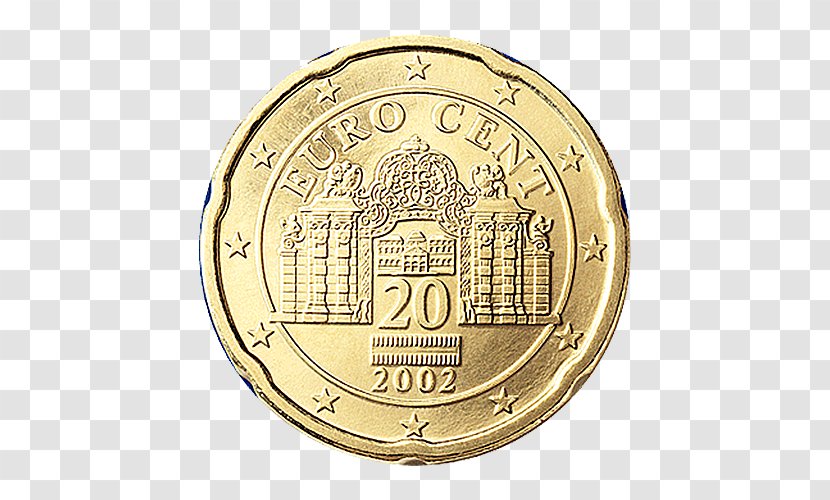 20 Cent Euro Coin Austria Coins Transparent PNG