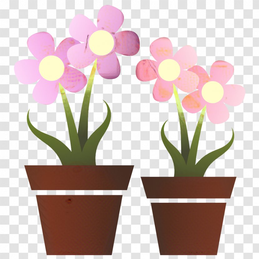 Pink Flower Cartoon - Perennial Plant - Stem Transparent PNG