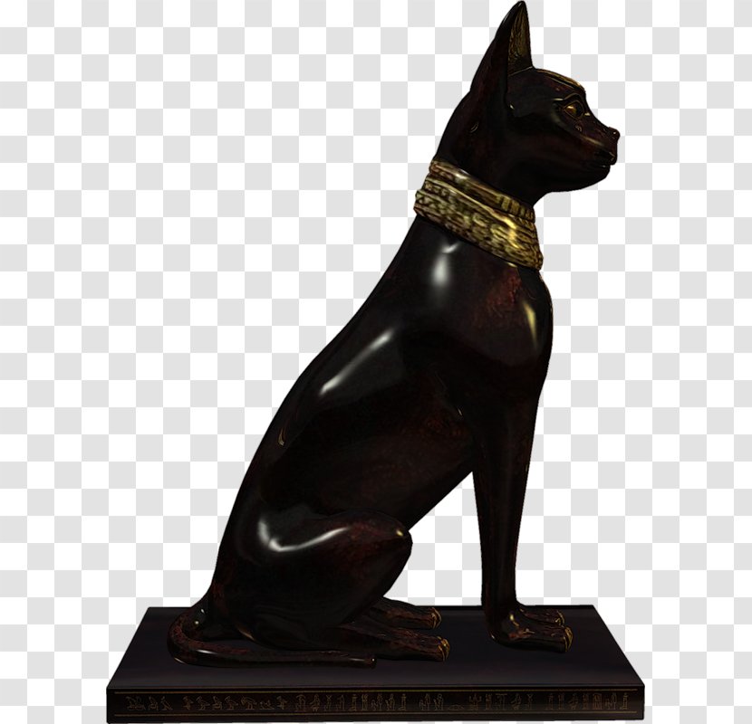Egyptian Mau Sculpture Black Cat - Egypt Transparent PNG