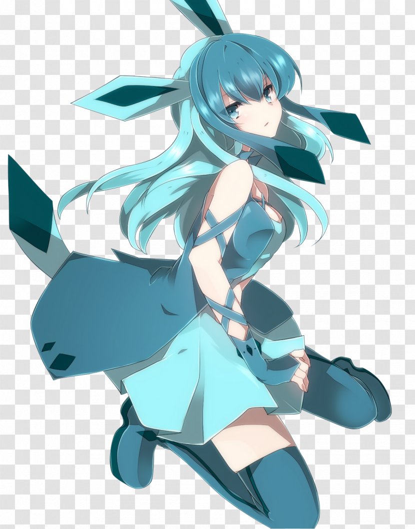 Moe Anthropomorphism Glaceon Pokémon Character - Heart - Flower Transparent PNG
