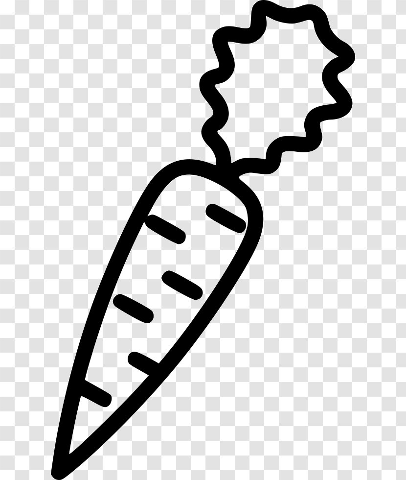 Clip Art Line - Black And White - Carrot Cut Transparent PNG