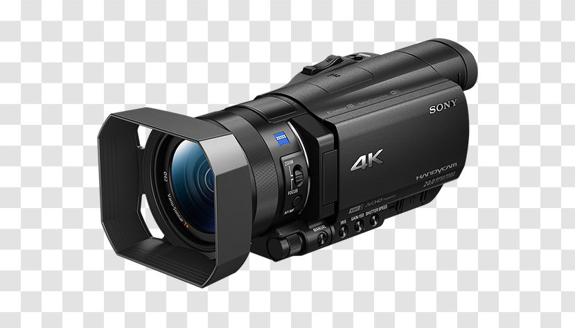 Sony Handycam FDR-AX100 Video Cameras 4K Resolution Ultra-high-definition Television - Camera Transparent PNG