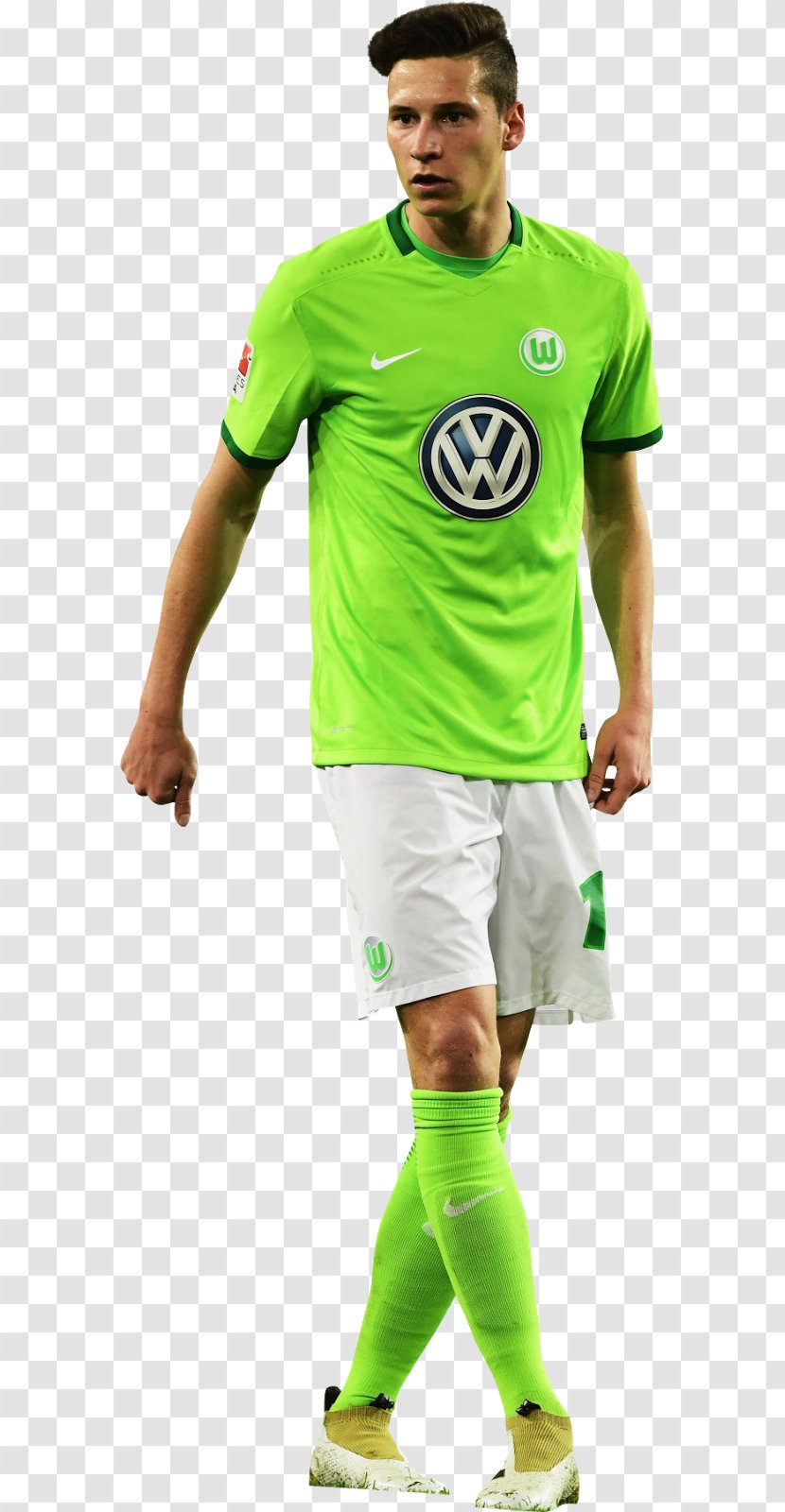 Julian Draxler VfL Wolfsburg Jersey 2015–16 Bundesliga Football Player - Green Transparent PNG