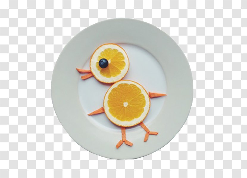 Orange Duck Auglis Food - Platter - Small Yellow Transparent PNG