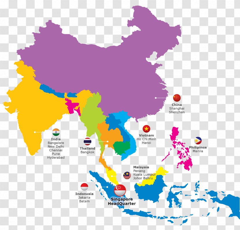 East Asia Asia-Pacific World Map - Asiapacific - Vietnam Vector Transparent PNG