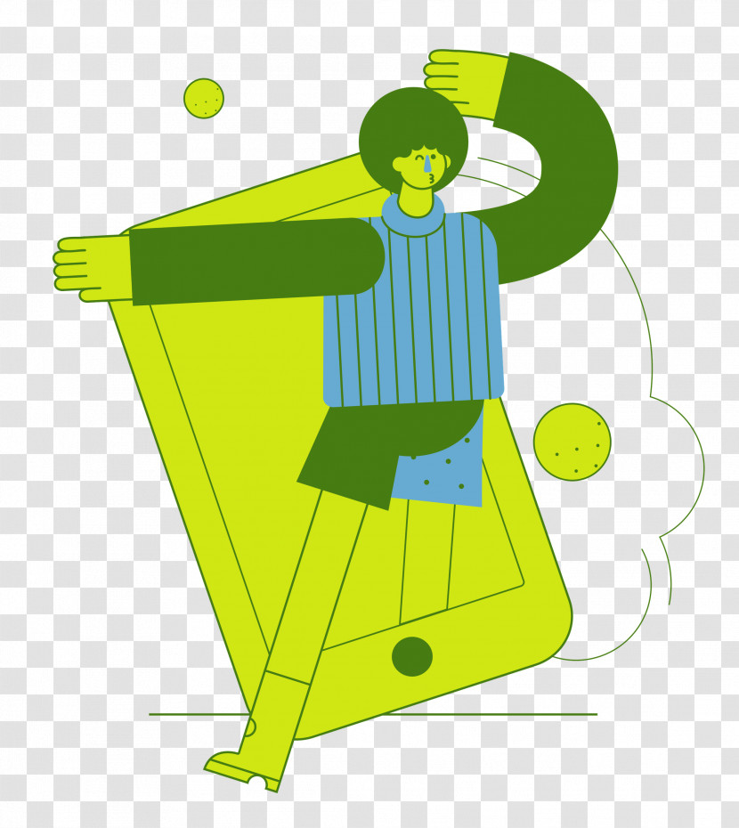 Cartoon Character Clothing Green Line Transparent PNG