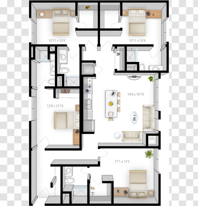 The Knoll Floor Plan Apartment Ratings Studio - Minneapolis Transparent PNG