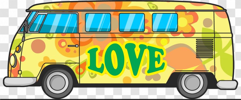 Car Van Bus Drawing - Hand-painted Yellow Transparent PNG
