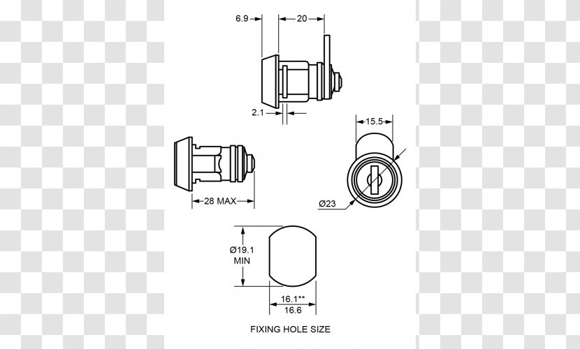 Door Handle Drawing Line Technology - Black And White Transparent PNG
