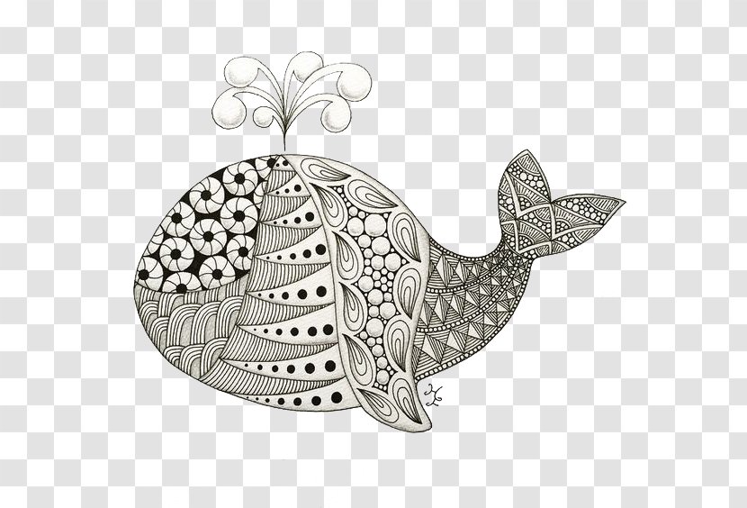 Doodle Drawing Art Pattern - Craft - Hand-painted Decorative Illustration Shark Transparent PNG