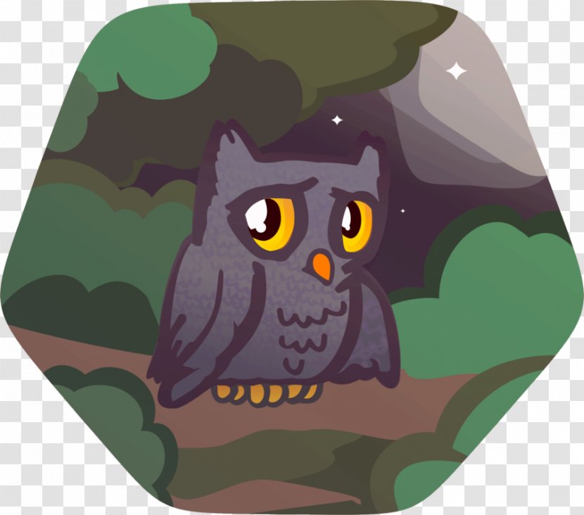 Owl Beak Character Animated Cartoon - Purple Transparent PNG