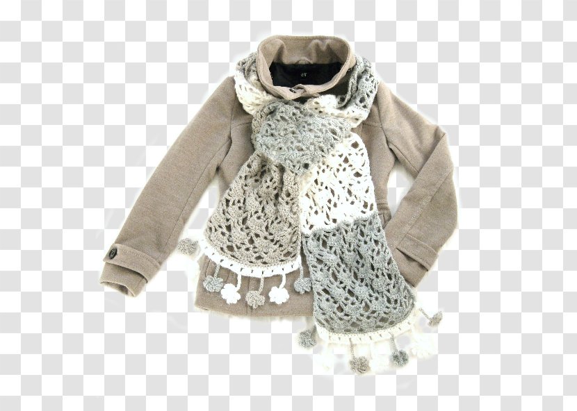 Crochet Scarf Shawl Wool Pattern - Blanket Transparent PNG
