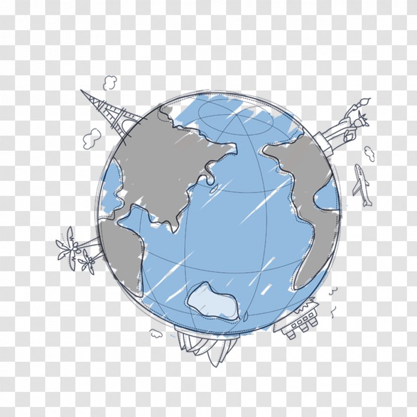 Earth Cartoon Architecture - Globe Transparent PNG