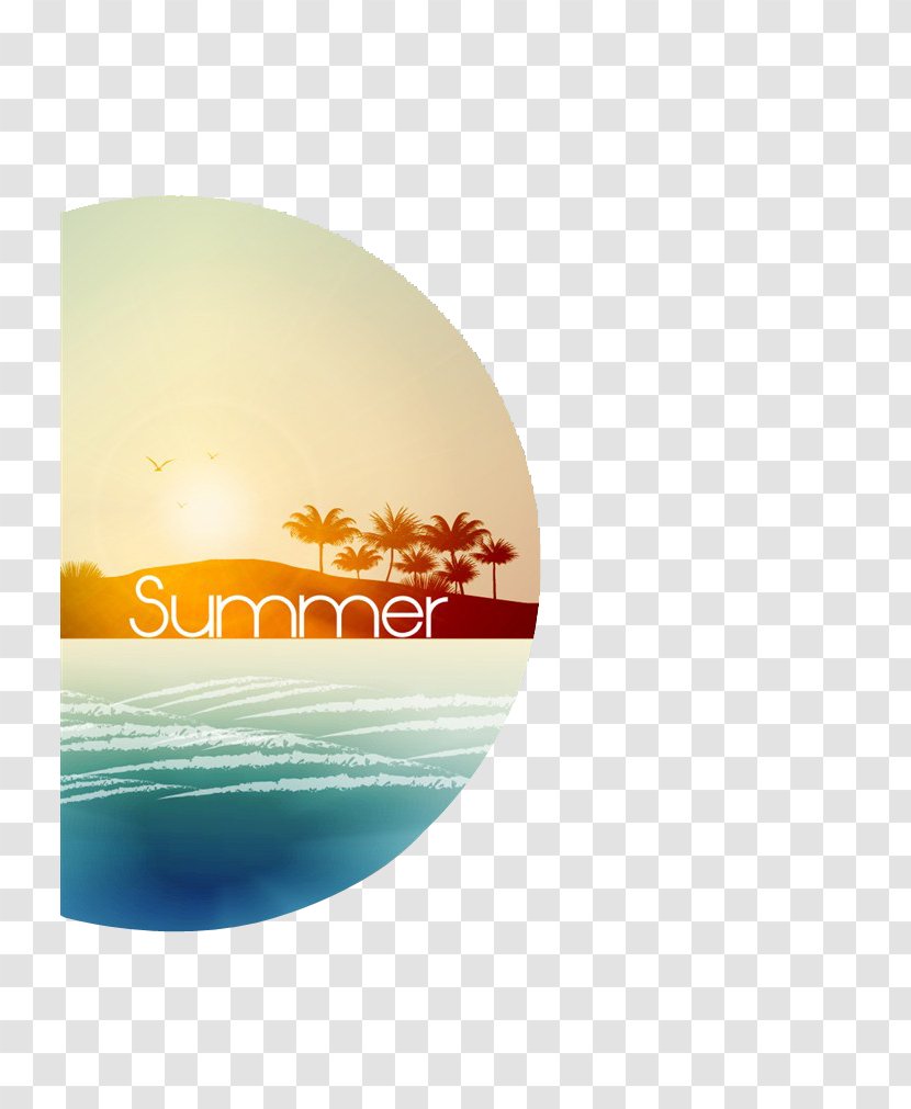 Icon - Orange - Great Summer Sunshine Island Waterfront Romantic Aesthetic Landscape Album Cover Transparent PNG