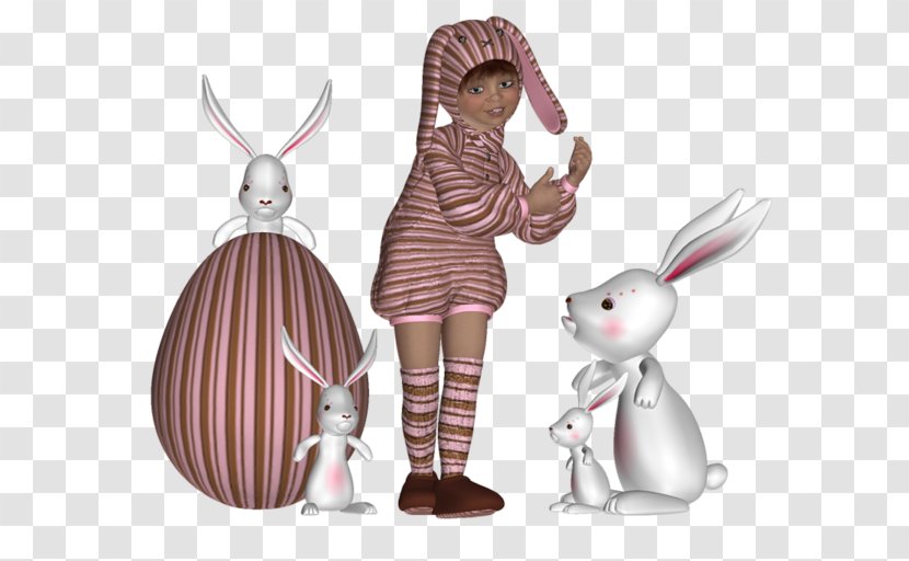 Easter Bunny White Rabbit European - Cartoon - Four Rabbits Transparent PNG