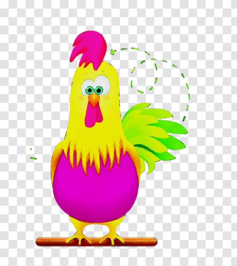 Chicken Bird Rooster Cartoon Beak Transparent PNG