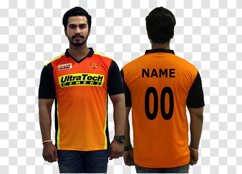 Jersey T-shirt Sunrisers Hyderabad India National Cricket Team Chennai Super Kings - T Shirt Transparent PNG