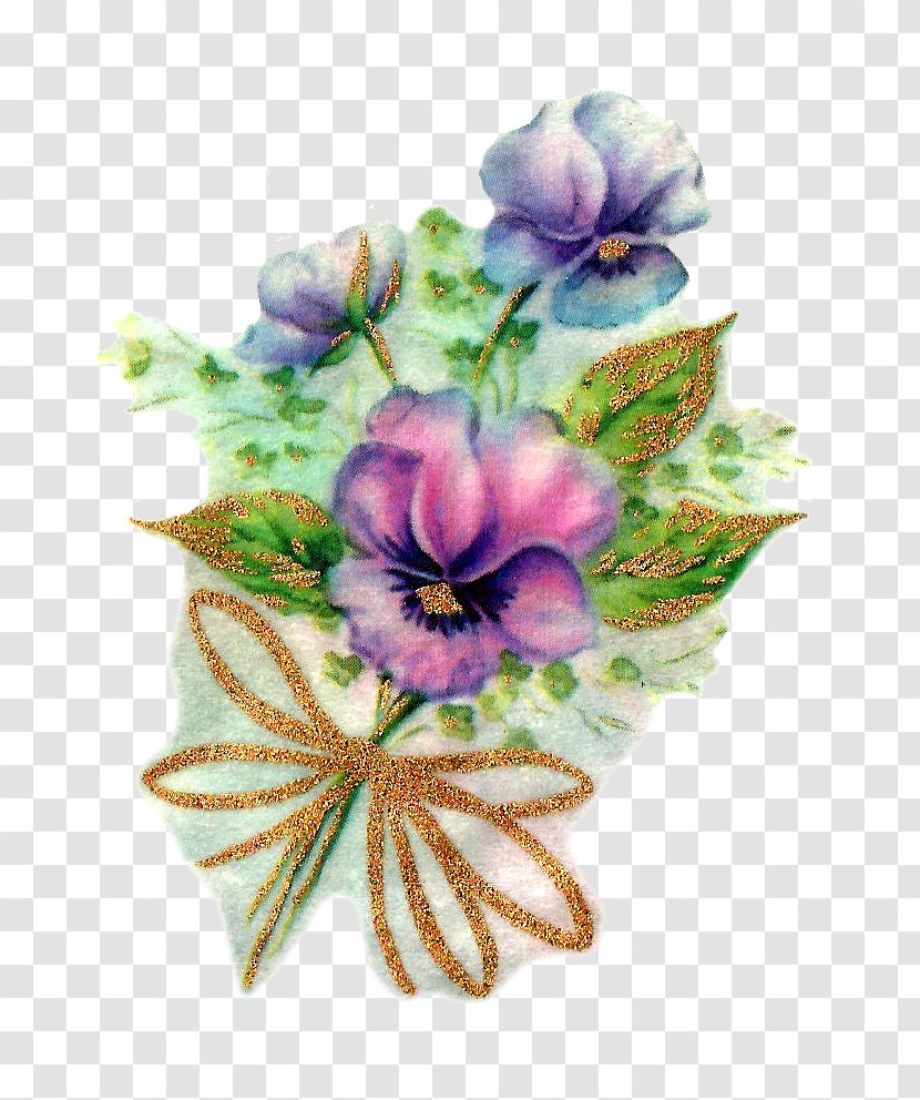 Cut Flowers Pansy Floral Design Flower Bouquet - Botanical Transparent PNG