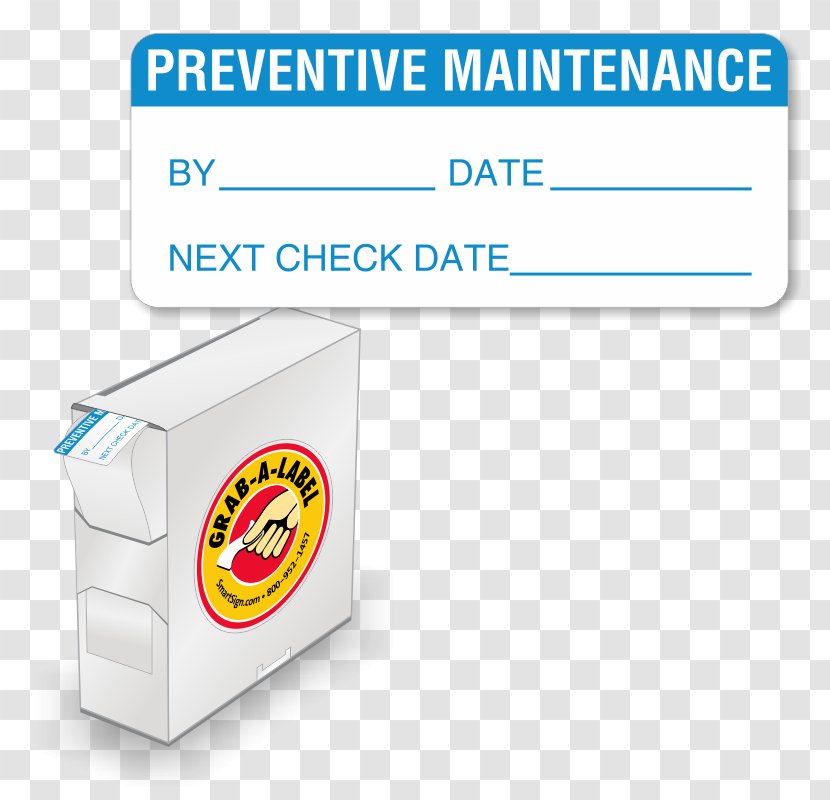 Paper Label Brand Hazard Symbol - Preventive Maintenance Transparent PNG
