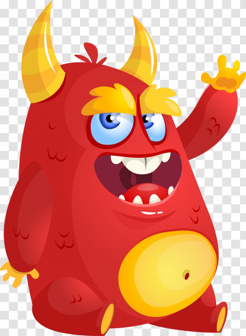 Monster - Red - Cute Devil Transparent PNG