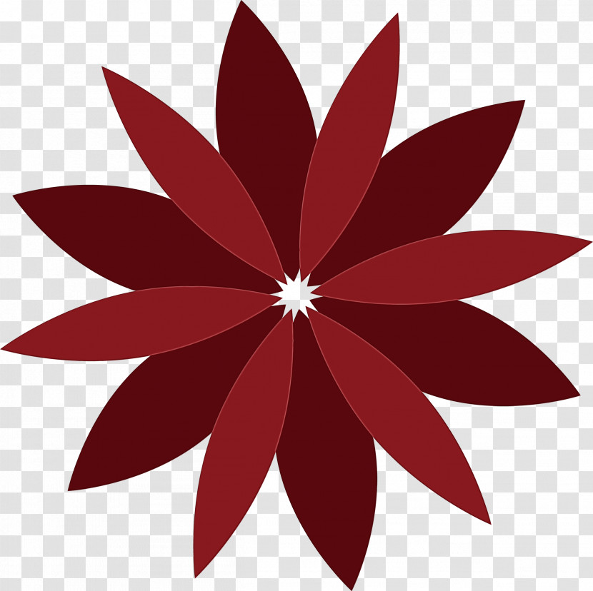 Red Petal Leaf Flower Maroon Transparent PNG