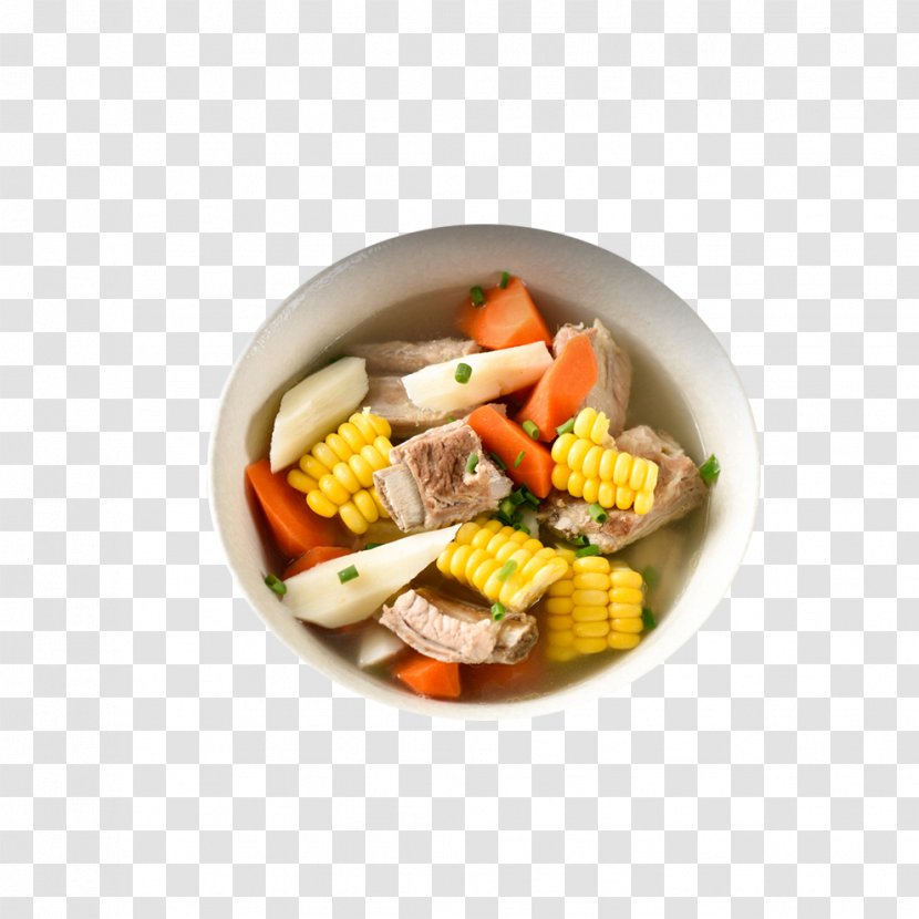 Spare Ribs Pork - Garnish - The Product Of Boiled Corn Yam Transparent PNG