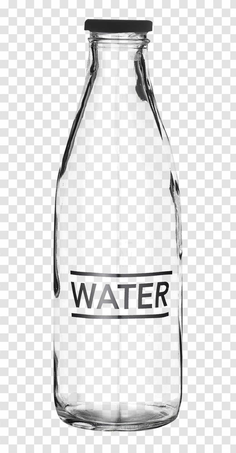 Water Bottle Glass Bottled - Plastic Transparent PNG