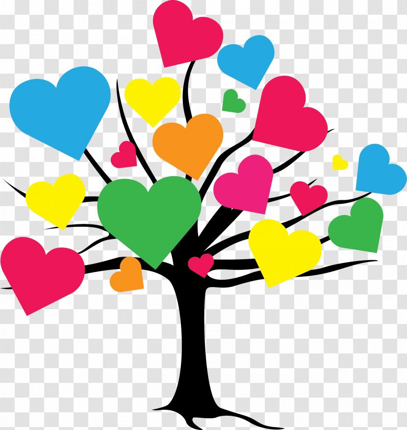Tree Of Love Heart Drawing Clip Art - Dayak Transparent PNG