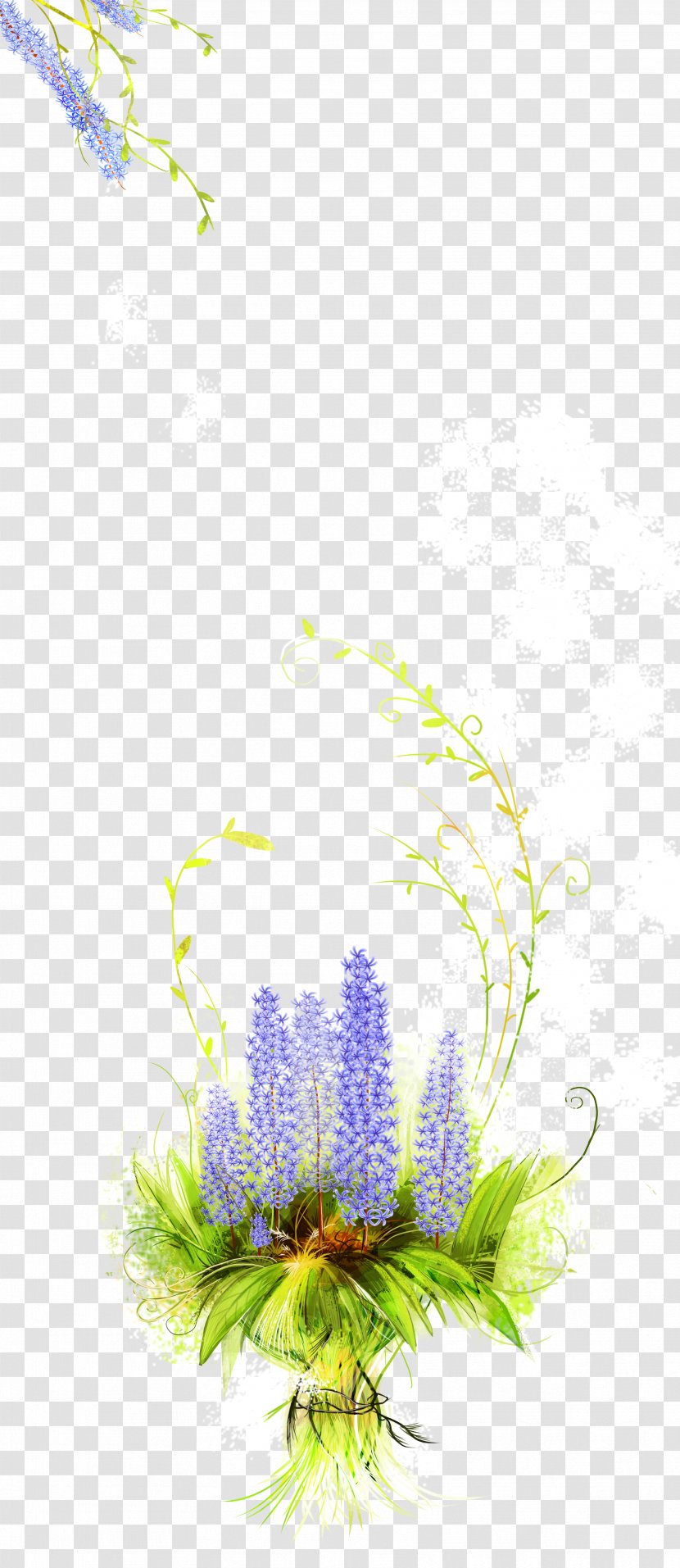 Floral Design Purple Lavender Flower Wallpaper - Bouquet Transparent PNG